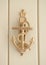 Brass anchor door knocker