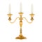 Brass Candlestick Holder, Golden Candelabra with Candles. 3D rendering