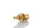 Brass Ceramic Faucet Cartridge. Swivel bronze bush for household plumbing isolated on white