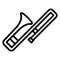 Brass, cornet Line Style vector icon which can easily modify or edit