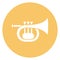 Brass, cornet Line Style vector icon which can easily modify or edit