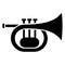 Brass, cornet Line Style vector icon which can easily modify or edit