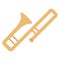 Brass, cornet Line Style vector icon which can easily modify or edit