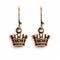 Brass Crown Earrings: Inspired By Daan Roosegaarde\\\'s Style
