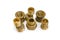 Brass eccentric connectors and other threaded plumbing component