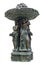 Brass fountain girl statue