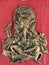 Brass Ganesh idol statue Indian hindu god for wealth and prosperity