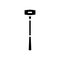 brass hammer tool glyph icon vector illustration