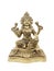 brass idol of hindu goddess laxmi stitting with multiple arms