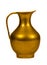 Brass jug on isolated white