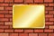 Brass plaque on brick wall