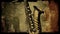 Brass saxophone background with an abstract vintage distressed texture
