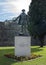 Brass sculpture of D. Diogo de Meneses by Augusto Gil outside the Citadel of Cascais.