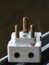 Brass three  Pin Multi Plug Adapter Lok Gram Kalyan