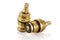 Brass tradition Faucet Cartridge. Swivel bronze bush for household plumbing isolated on white