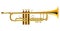 Brass trumpet icon. Philharmonic orchestra isolated