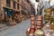 Brass utensils shop with handicrafts and souvenirs at Patan near Kathmandu, Nepal