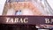 Brasserie Tabac Bar brewery signage on the pergola facade Paris