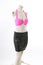 Brassiere bra bikini top swimsuit on Headless Mannequin Cloth Display Dressmaker doll figurine. Fashion designer clothes