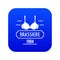 Brassiere icon blue vector