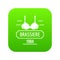 Brassiere icon green vector