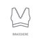 Brassiere linear icon. Modern outline Brassiere logo concept on