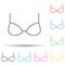 brassiere multi color style icon. Simple thin line, outline  of clothes icons for ui and ux, website or mobile application
