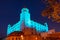 Bratislava castle in blue illumination