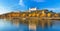 Bratislava castle,parliament and Danube river,Slovakia