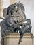 BRATISLAVA, SLOVAKIA - JANUARY 14, 2014: Saint Martin plumbeous statue by by glorious sculptor Georg Rafael Donner