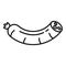 Bratwurst sausage icon, outline style