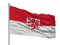 Braunschweig City Flag On Flagpole, Germany, Isolated On White Background