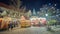 Braunschweig, Germany - December 17, 2017: Beautiful christmas illuminations in Brunswick at Christmas week. Time lapse.