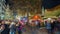 Braunschweig, Germany - December 17, 2017: Beautiful christmas illuminations in Brunswick at Christmas week. Time lapse.