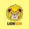 Brave chubby little Lion mascot logo design