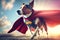 A Brave Dog Wearing a Superhero Suit - Generative AI