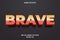 Brave editable text effect cartoon style