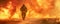 A brave firefighter runs towards a massive fire, captured in a full-body shot, realistically.