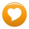 Brave heart icon vector orange