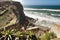 Brave sea and cliffs of the coast of Azenhas do Mar in Portugal