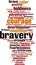 Bravery word cloud