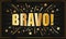Bravo golden banner Vector illustration
