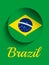 Brazil 2014 Letters with Brazilian Flag