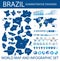 Brazil administrative divisions and World map
