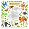 Brazil animals crossword. Game for preschool kids