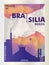 Brazil Brasilia skyline city gradient vector poster