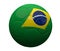 Brazil brazilian soccer football ball 3d rendering