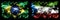 Brazil, Brazilian vs Equatorial Guinea New Year celebration sparkling fireworks flags concept background. Combination of two