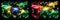 Brazil, Brazilian vs Guinea Bissau New Year celebration sparkling fireworks flags concept background. Combination of two states