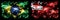 Brazil, Brazilian vs Tonga, Tongan New Year celebration sparkling fireworks flags concept background. Combination of two states